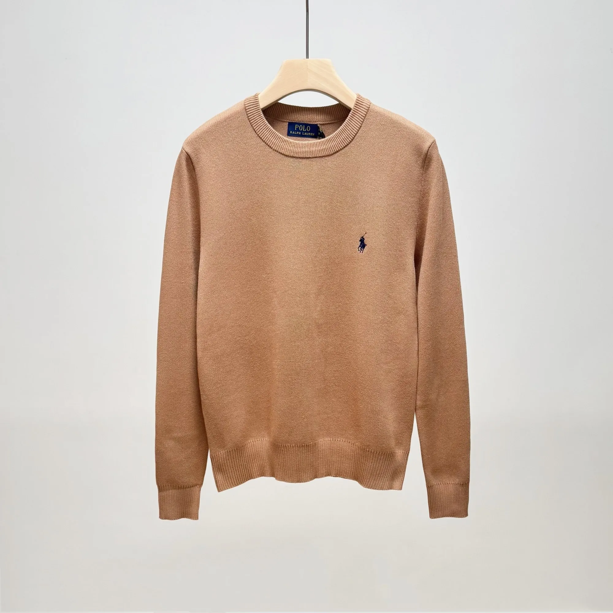 P220 Ralph Lauren crew neck sweater Color: Black Royal Blue Camel Size: S-XXL 1:1 same style, model number (RL0535)